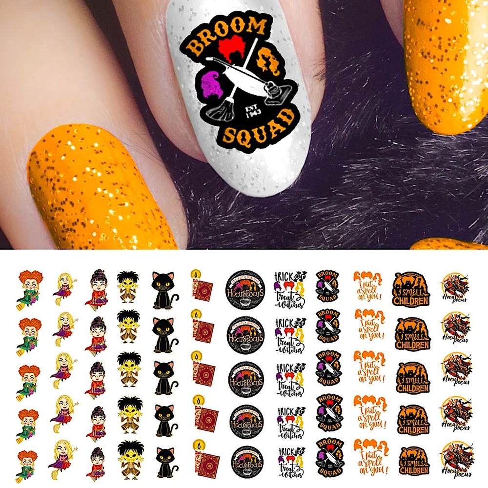 Hocus Pocus 💌BO/GO$6 Nail Decals - set 2 - Picture 2 of 5